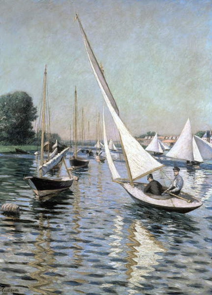 Detail of Regatta at Argenteuil, 1893 by Gustave Caillebotte