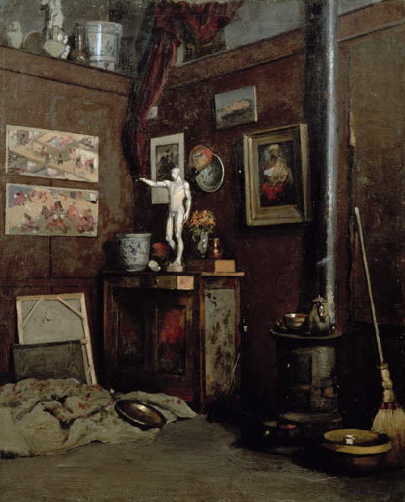 Detail of Interior of a Studio, c.1872-74 by Gustave Caillebotte
