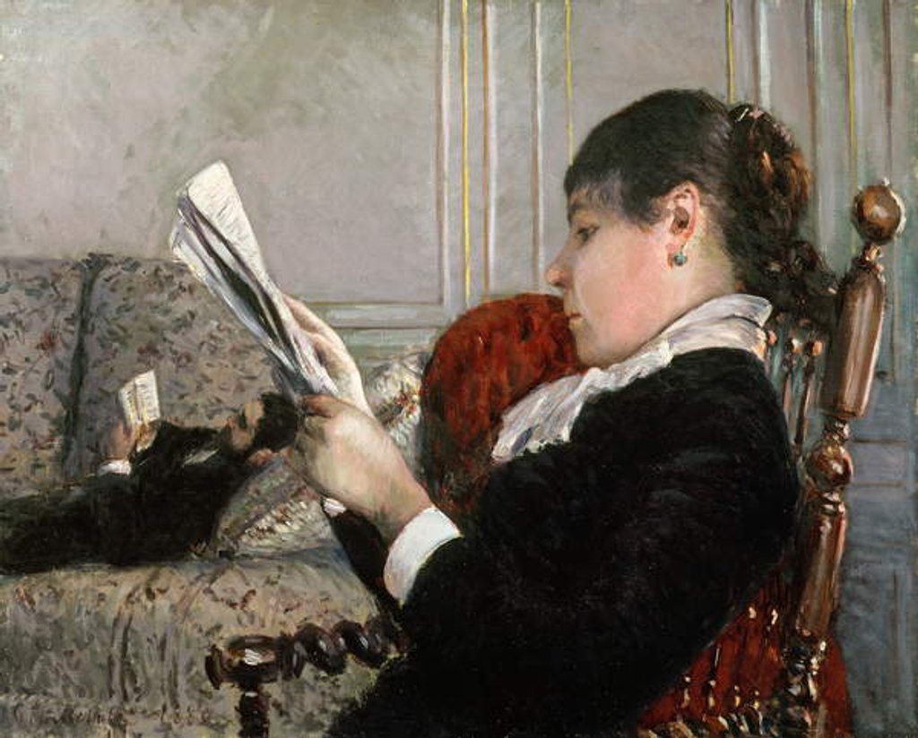 Detail of Interior, Woman Reading, 1880 by Gustave Caillebotte
