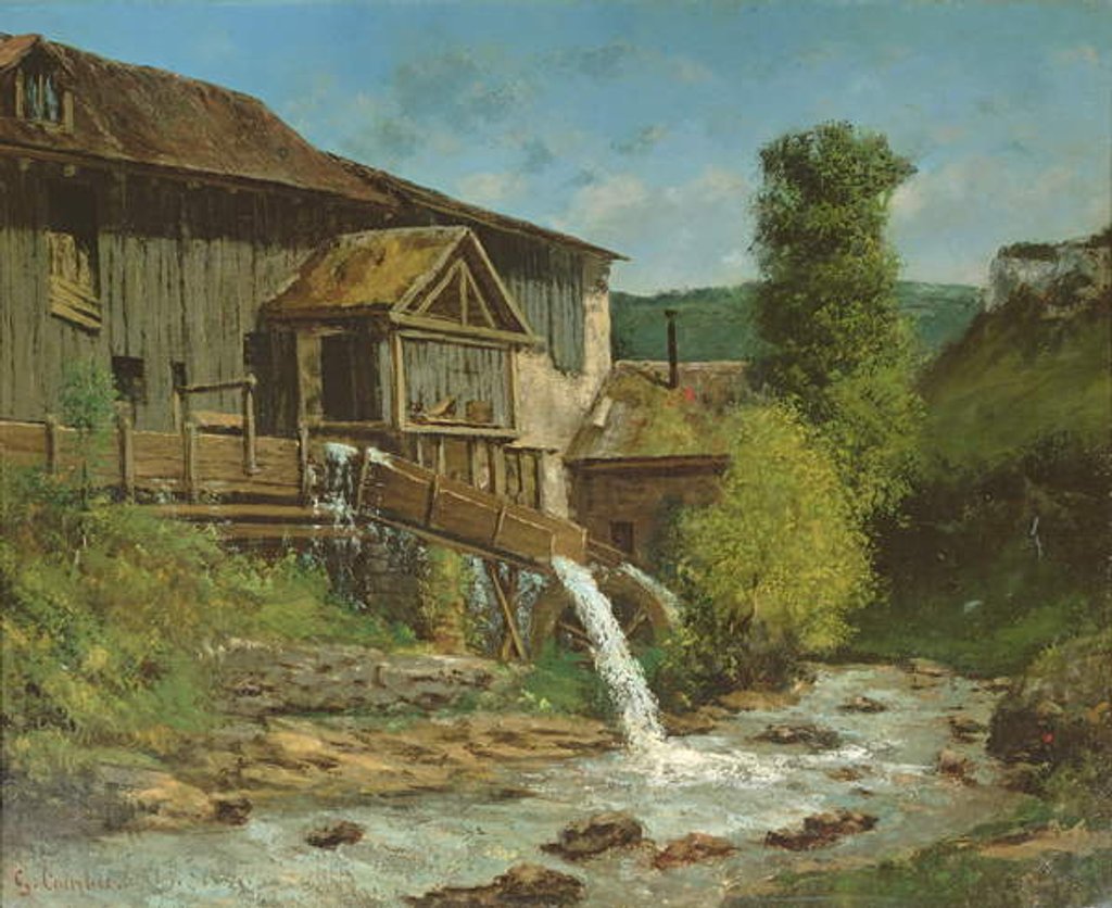Detail of The Sawmill on the River Gauffre by Gustave Courbet