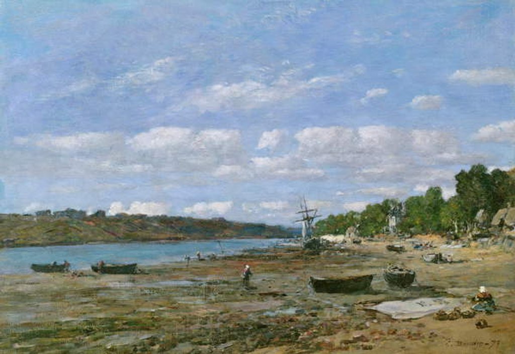 Detail of The Beach at low tide, 1879 by Eugene Louis Boudin