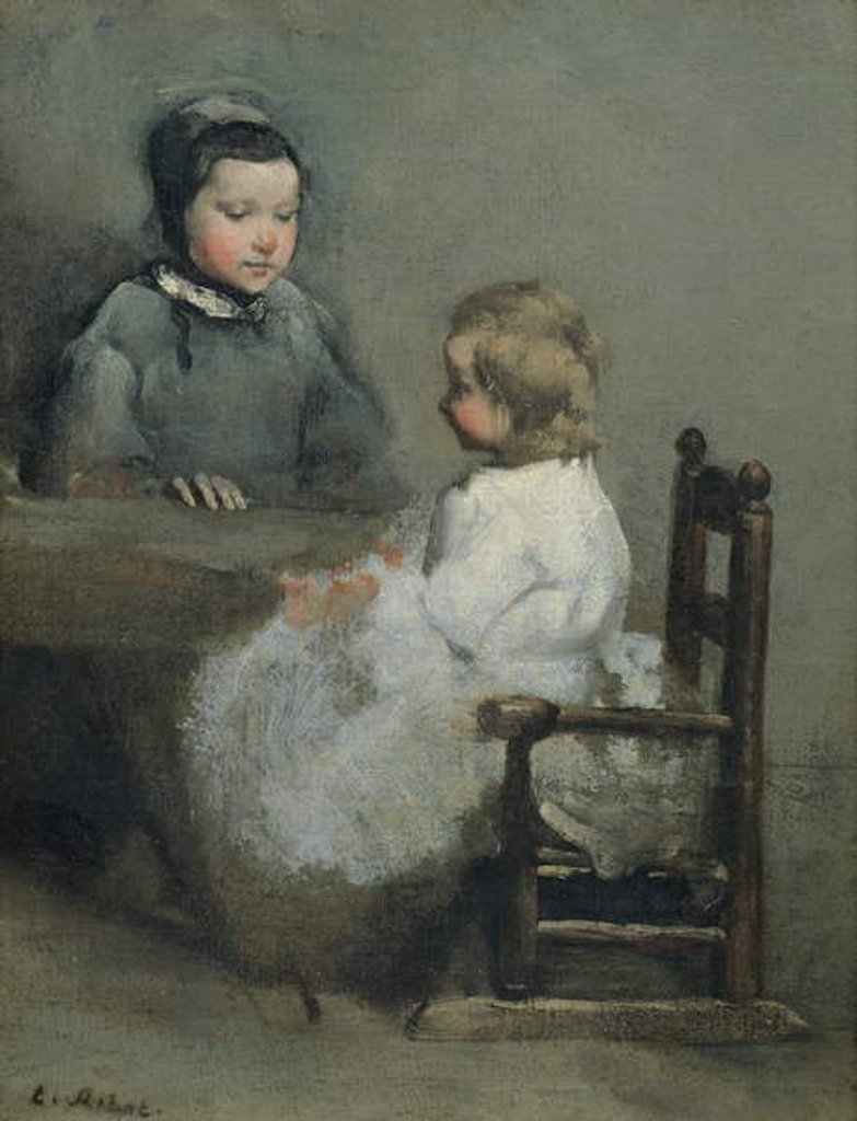 Detail of The Two Sisters by Auguste Theodule Ribot