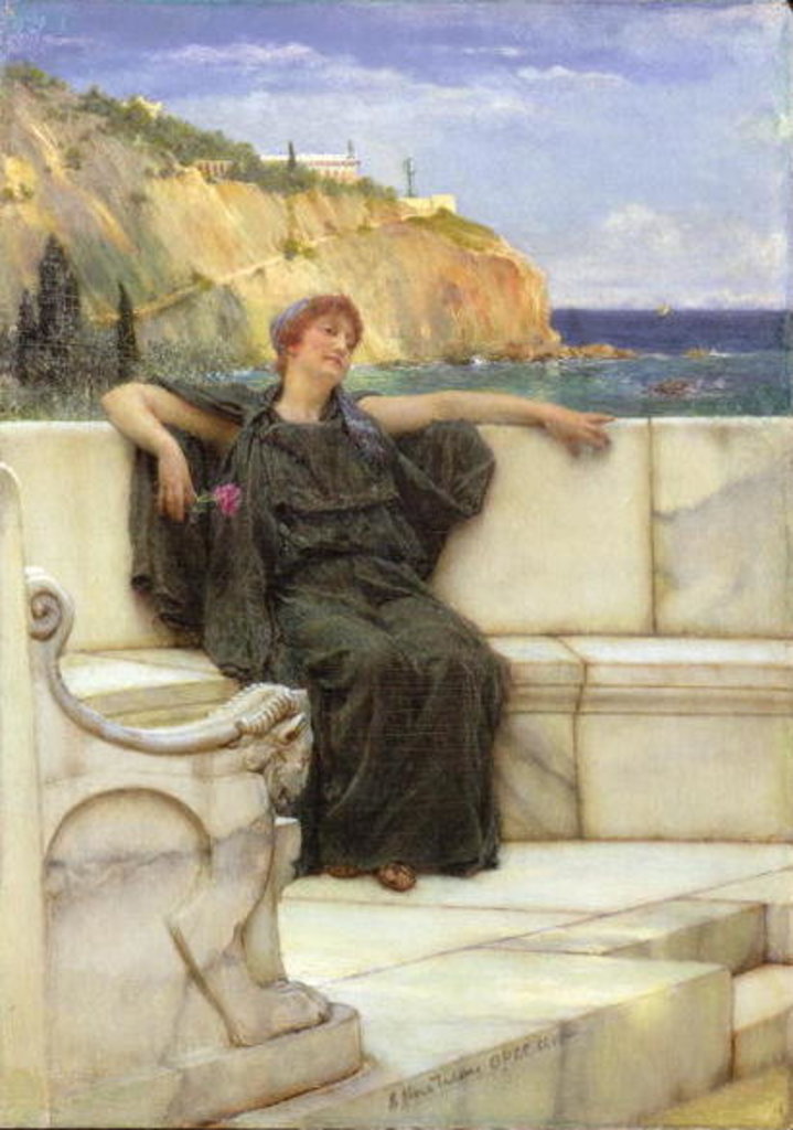 Detail of Daydreaming by Lawrence Alma-Tadema