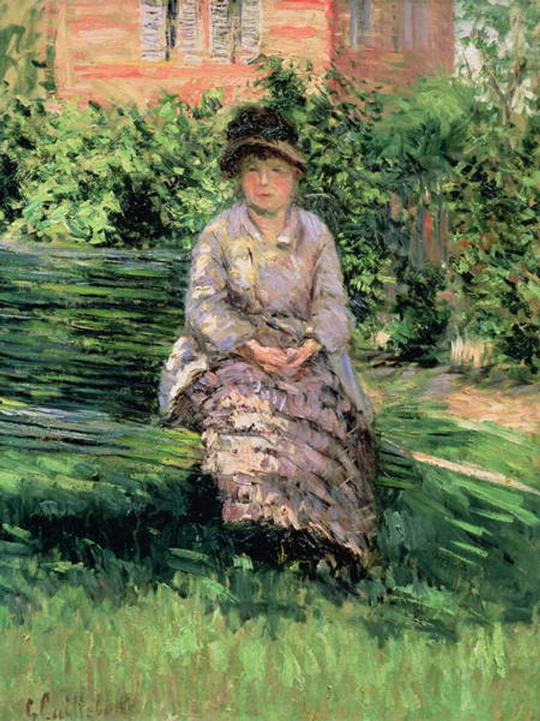 Detail of Madame Renoir in the Garden at Petit-Gennevilliers, c.1891 by Gustave Caillebotte