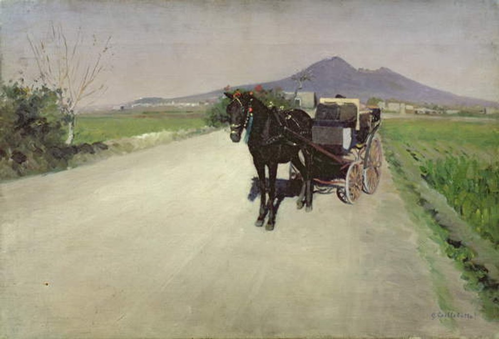 Detail of A Road in Naples by Gustave Caillebotte