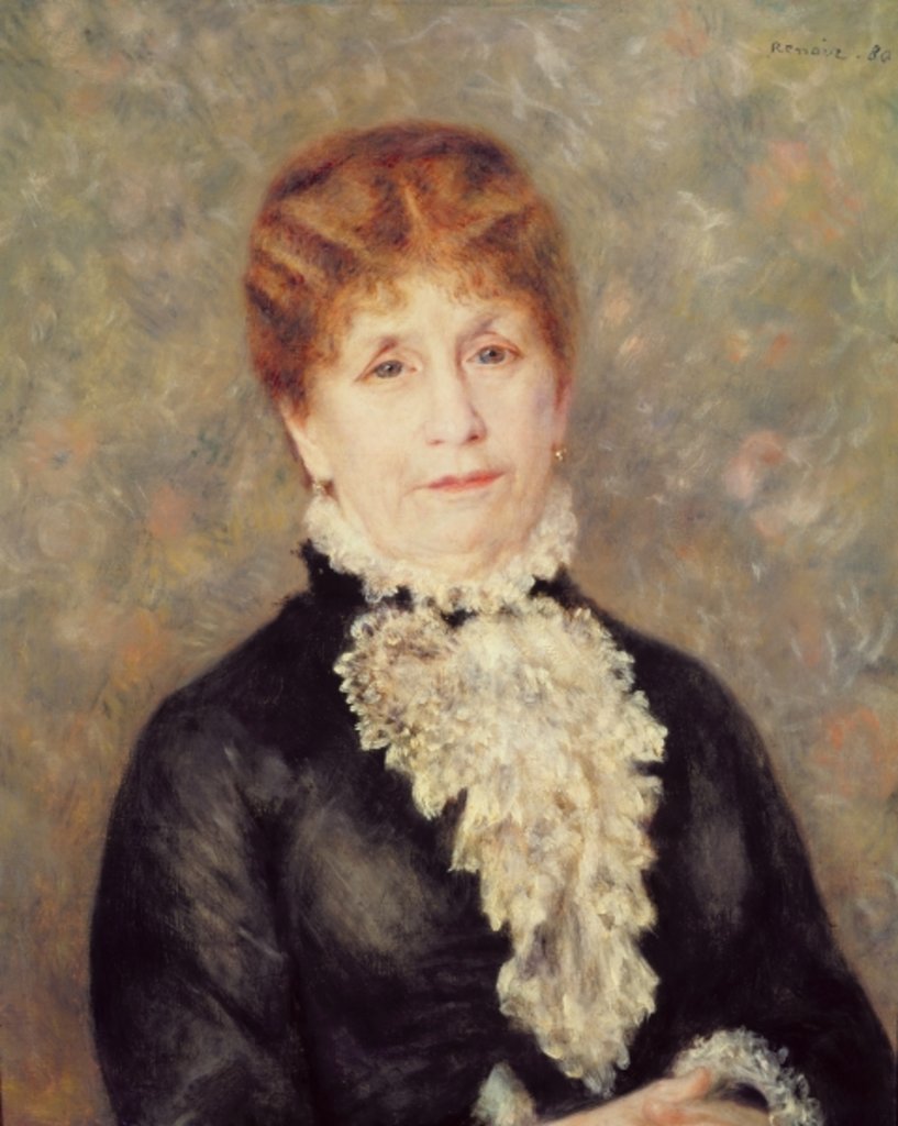 Detail of Madame Eugene Fould, 1880 by Pierre Auguste Renoir