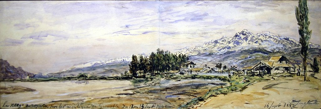 Detail of Snow on the mountains at Grenoble, 12th and 13th September, 1882 by Johan-Barthold Jongkind