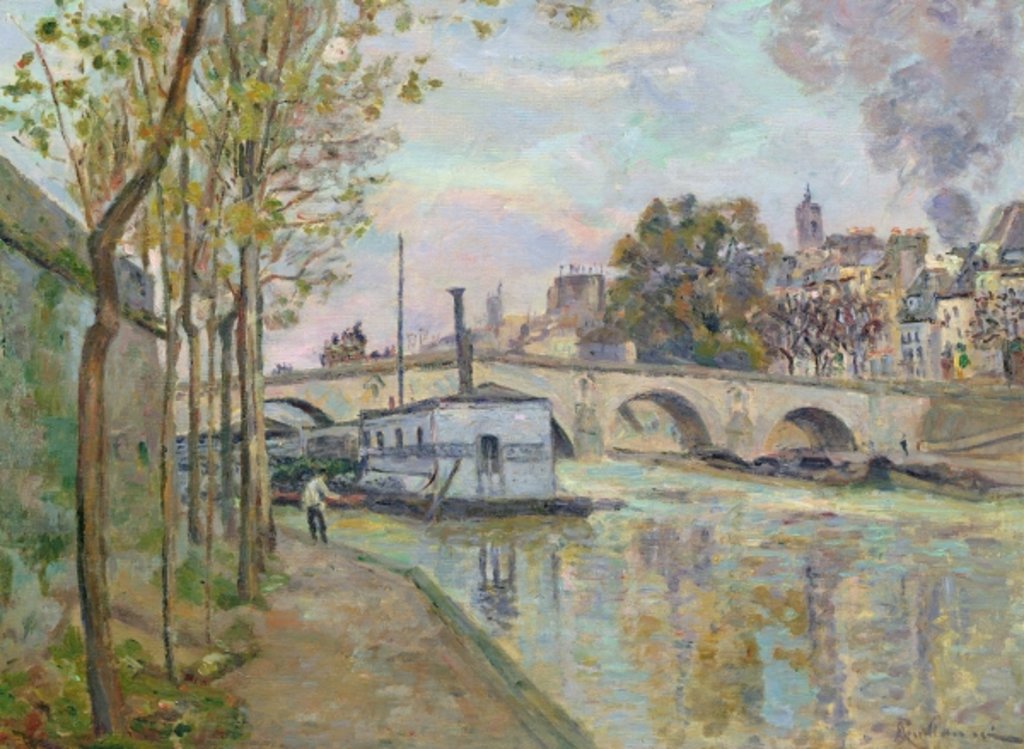 Detail of The Seine in Paris by Jean Baptiste Armand Guillaumin
