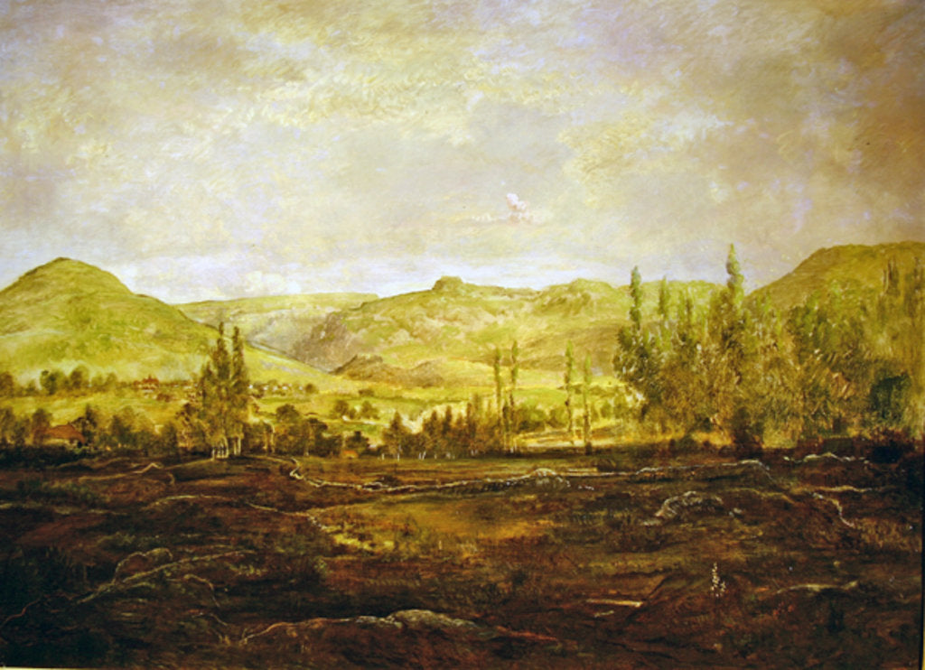 Detail of Valley of Saint-Fergeux by Theodore Rousseau