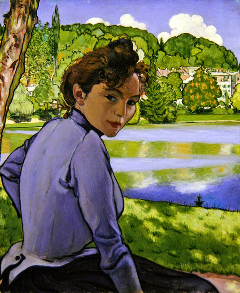 Detail of Woman beside a lake, 1889 by Louis Anquetin