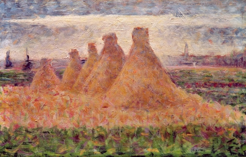 Detail of Straw Stacks by Georges Pierre Seurat