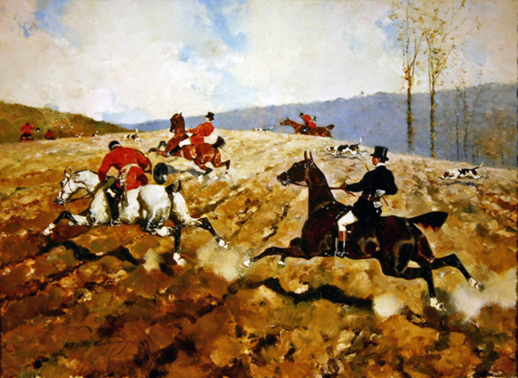 Detail of Hunting by Rene Princeteau