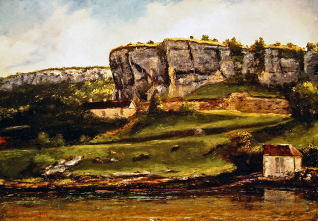 Detail of Landscape probably of the Creux-Billard region of Jura by Gustave Courbet