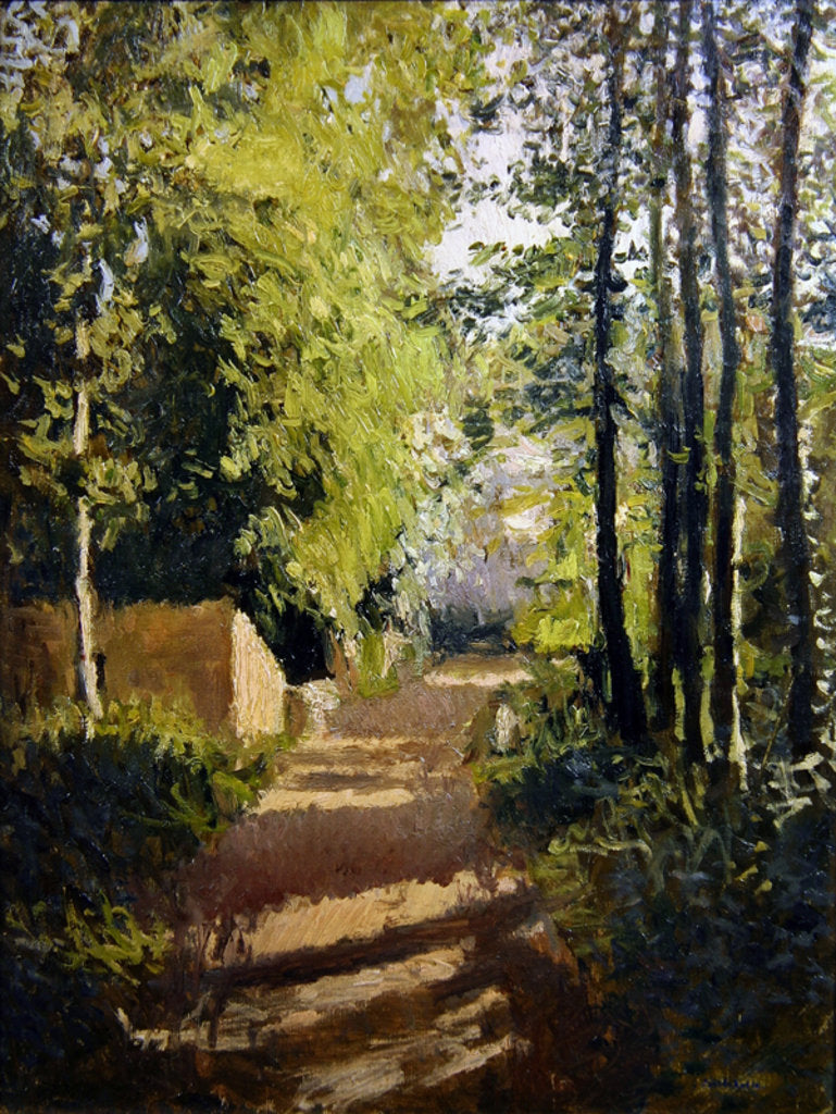 Detail of Path in a wood in Normandy by Gustave Caillebotte
