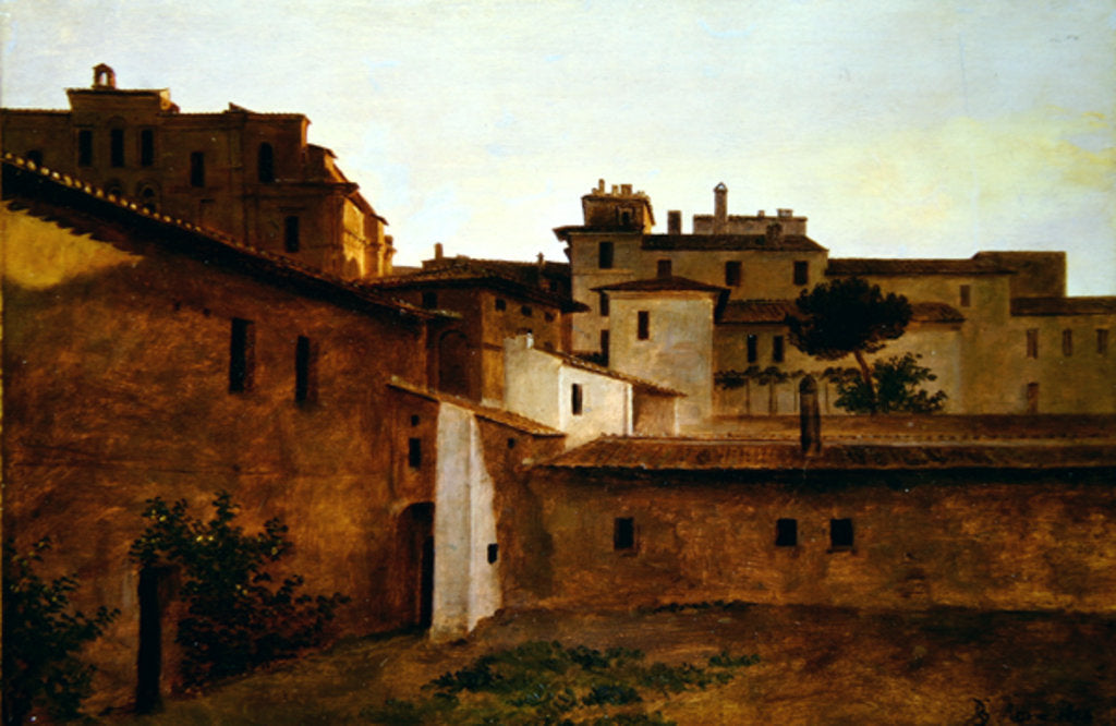 Detail of Rooftops in Rome, 1824 by Louise Josephine Sarazin de Belmont