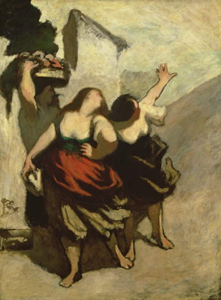 Detail of The Ribalds by Honore Daumier