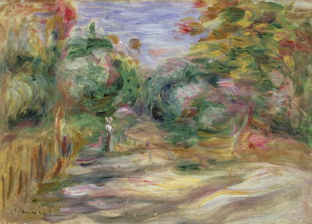 Detail of Landscape - Lane by Pierre Auguste Renoir
