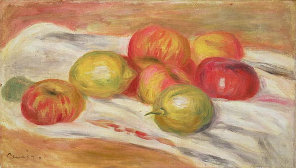 Detail of Seven Apples, 1910 by Pierre Auguste Renoir