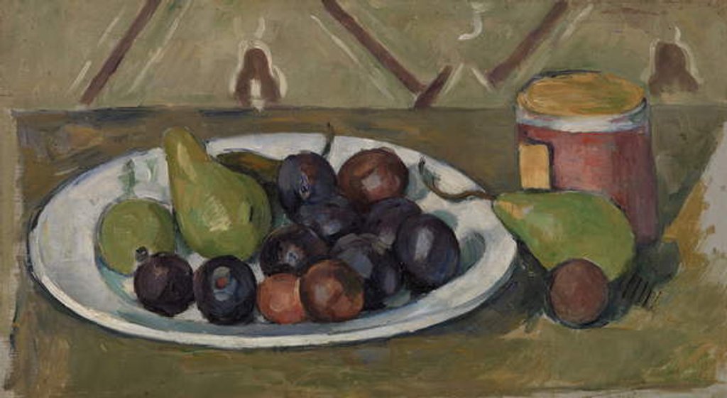 Detail of Plate with Fruit and Pot of Preserves, 1880-81 by Paul Cezanne