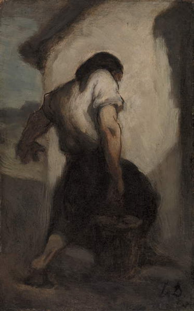 Detail of Water Carrier by Honore Daumier