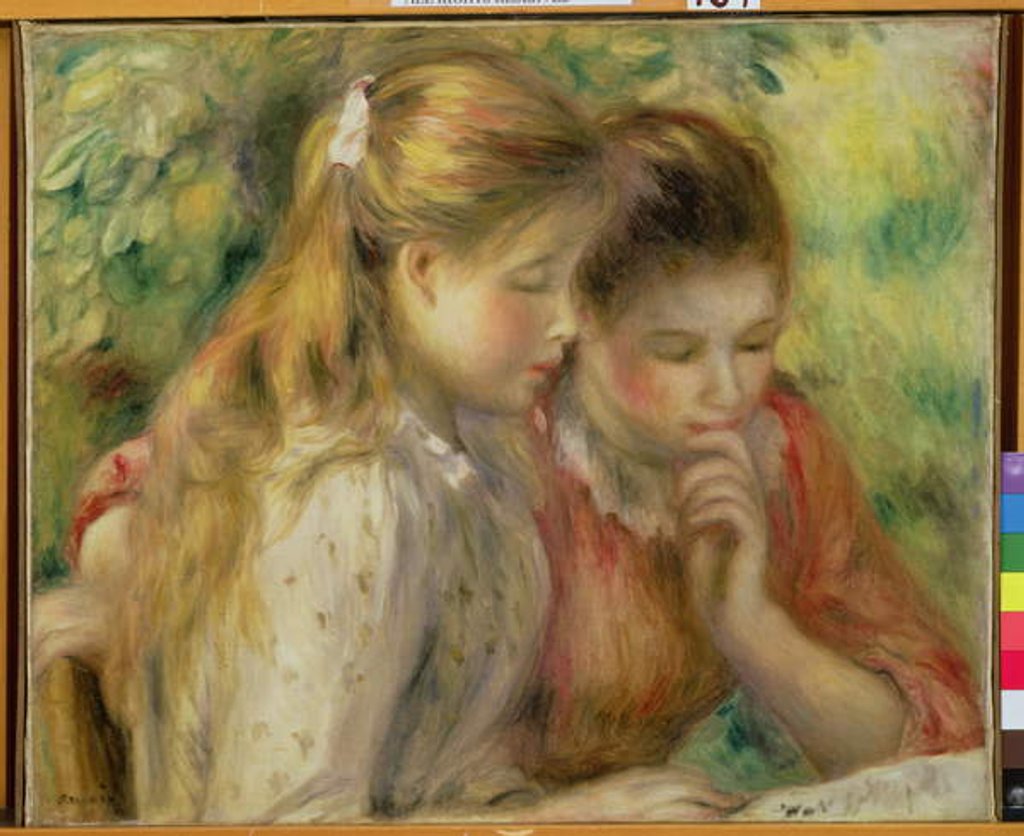 Detail of Two Girls Reading, c.1892 by Pierre Auguste Renoir