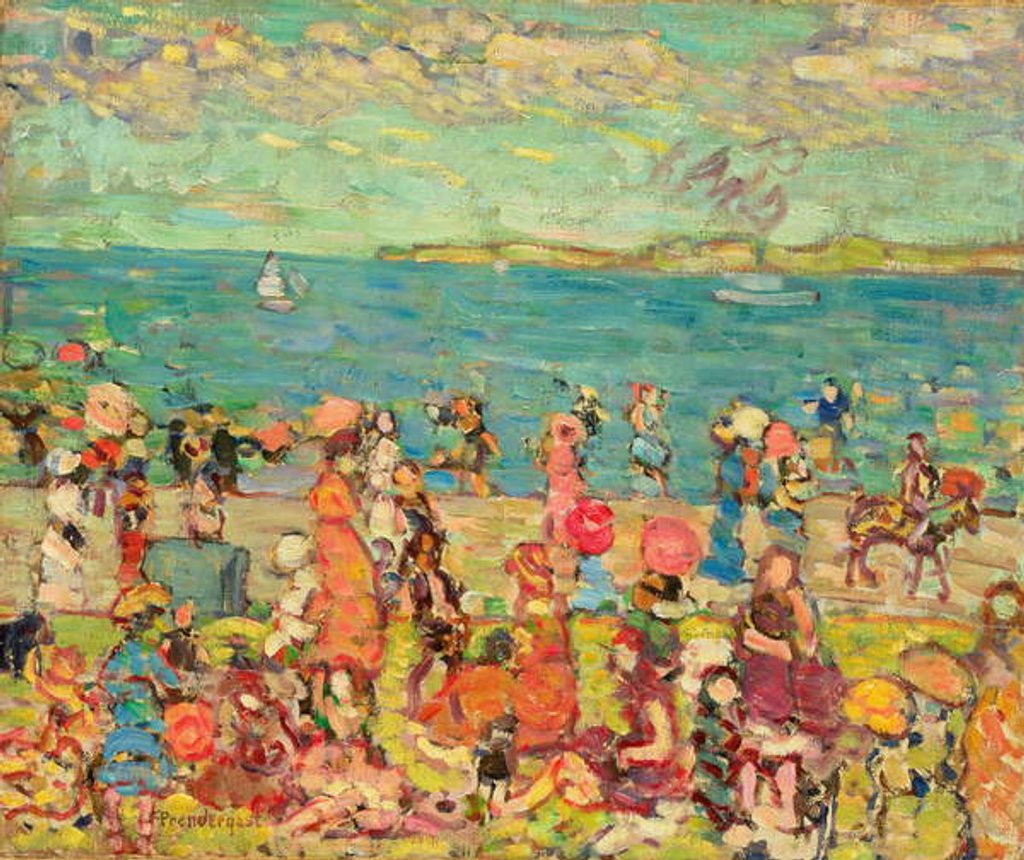Detail of Beach Scene, c.1912-13 by Maurice Brazil Prendergast