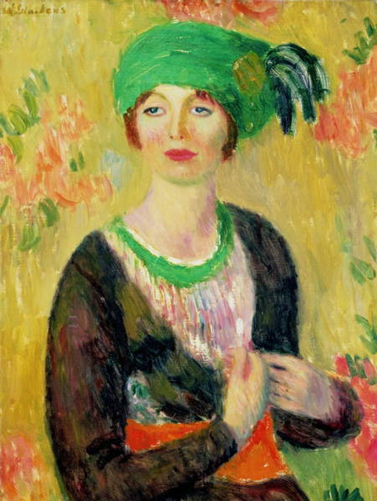 Detail of Girl with Green Turban by William James Glackens