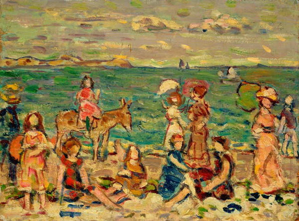 Detail of Beach Scene, c.1912-13 by Maurice Brazil Prendergast