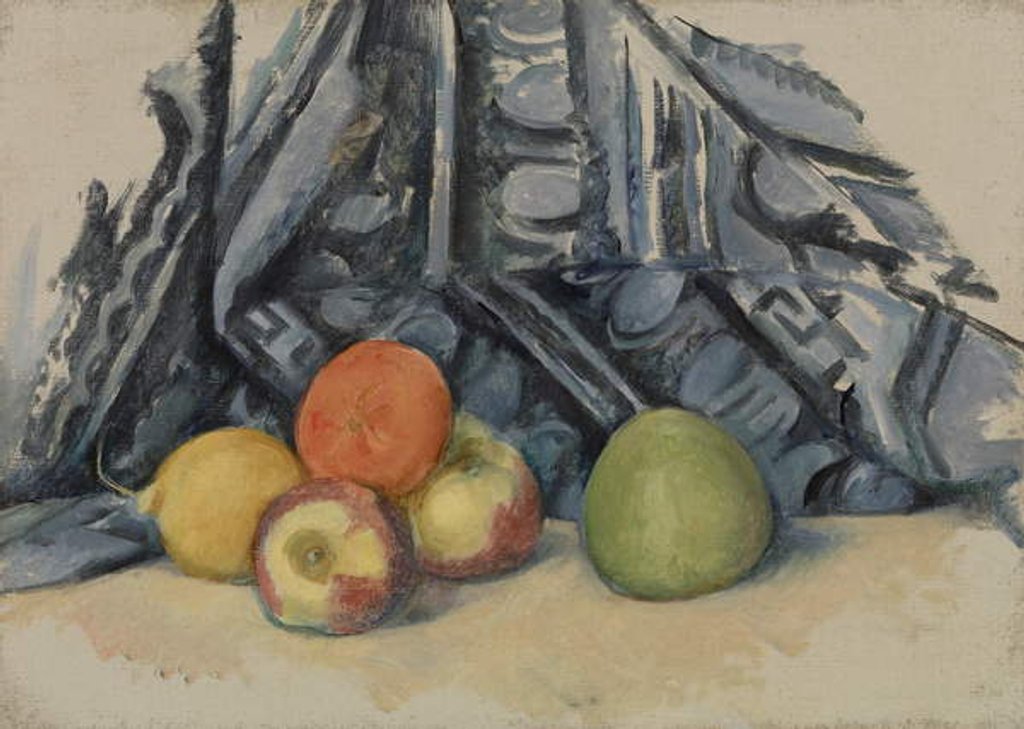Detail of Apples and Cloth, 1893-94 by Paul Cezanne