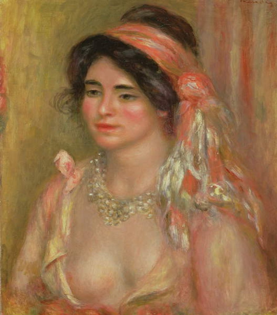 Detail of Gabrielle in Algerian Headdress, 1911 by Pierre Auguste Renoir
