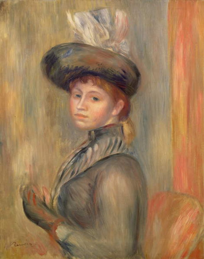 Detail of Girl in Grey-blue, Putting on her Glove, c.1889 by Pierre Auguste Renoir