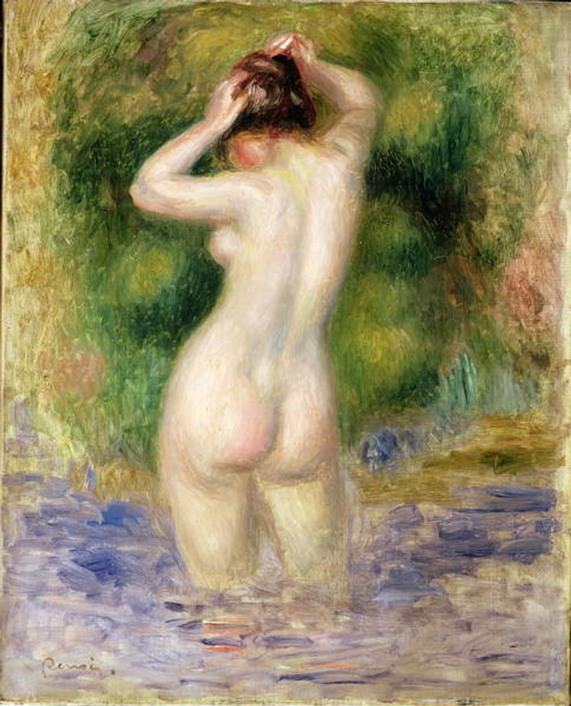 Detail of Nude Wading, c.1880 by Pierre Auguste Renoir