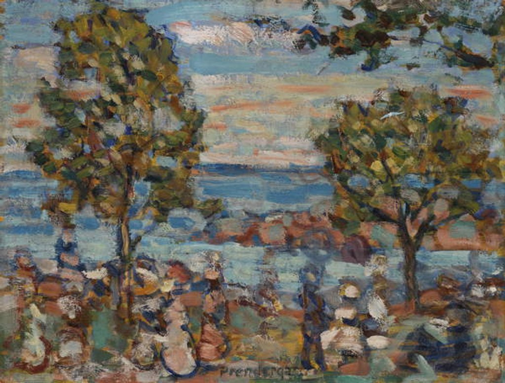 Detail of Beach Scene by Maurice Brazil Prendergast