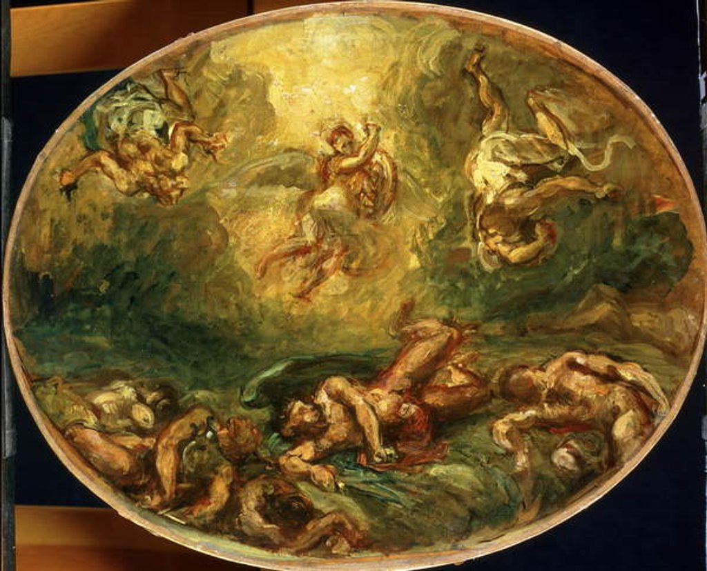 Detail of Triumph of St. Michael by Ferdinand Victor Eugene Delacroix