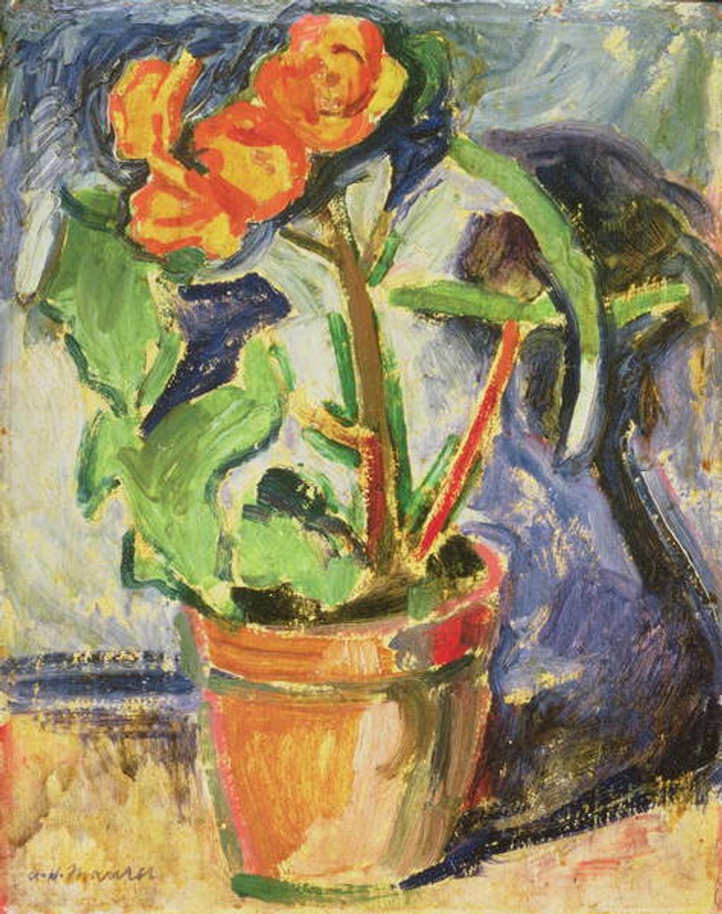Detail of Pot of Flowers by Alfred Henry Maurer