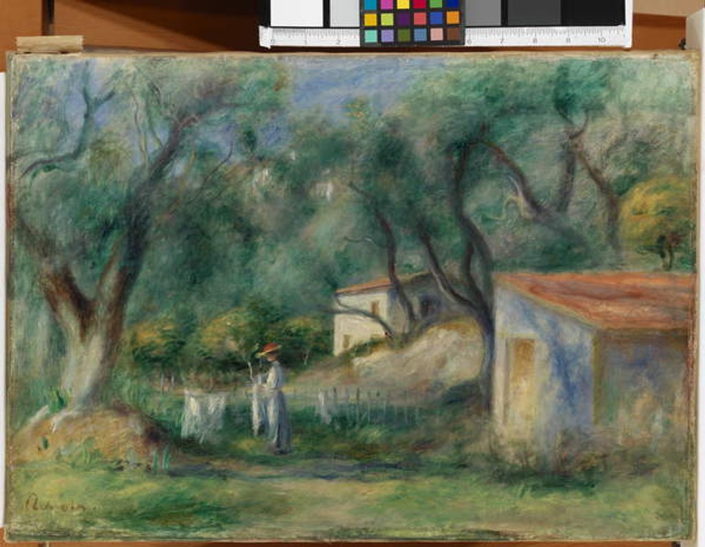 Detail of Le Cannet, 'Souvenir of Corot', 1902 by Pierre Auguste Renoir