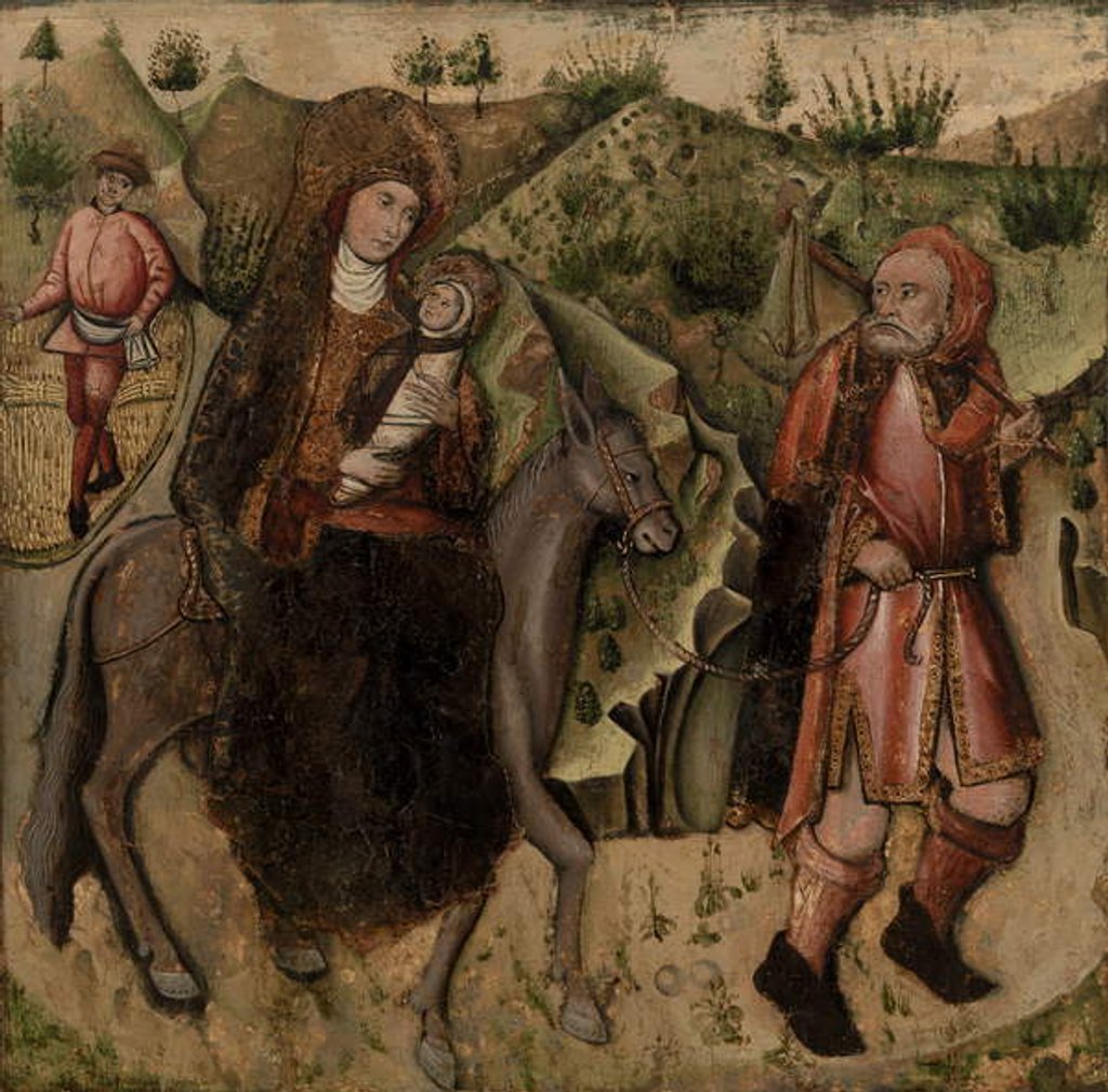 Detail of The Flight into Egypt by German School