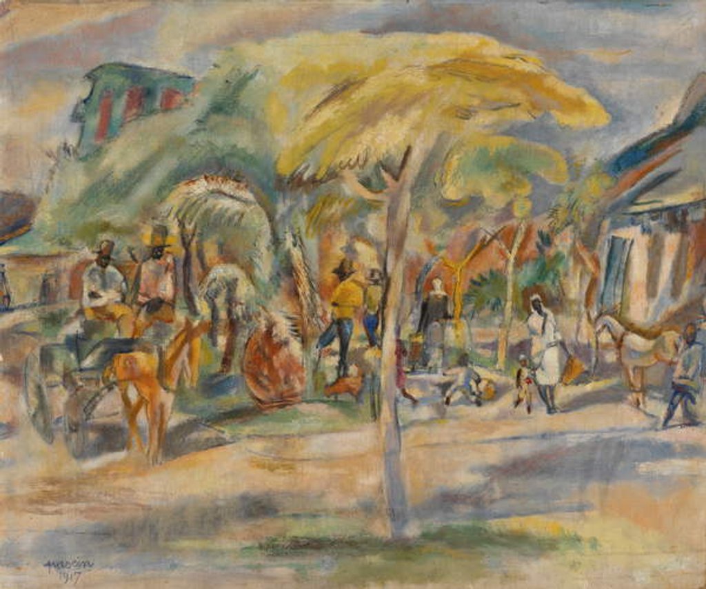 Detail of Southern Landscape, 1917 by Jules Pascin