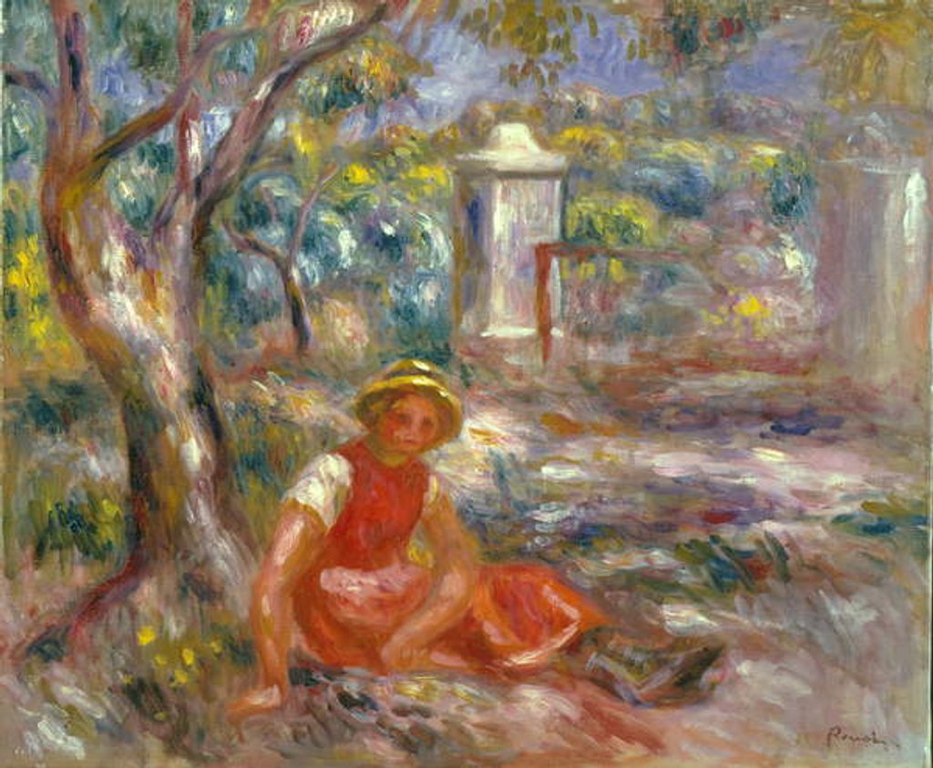 Detail of Girl at Gate, c.1914 by Pierre Auguste Renoir