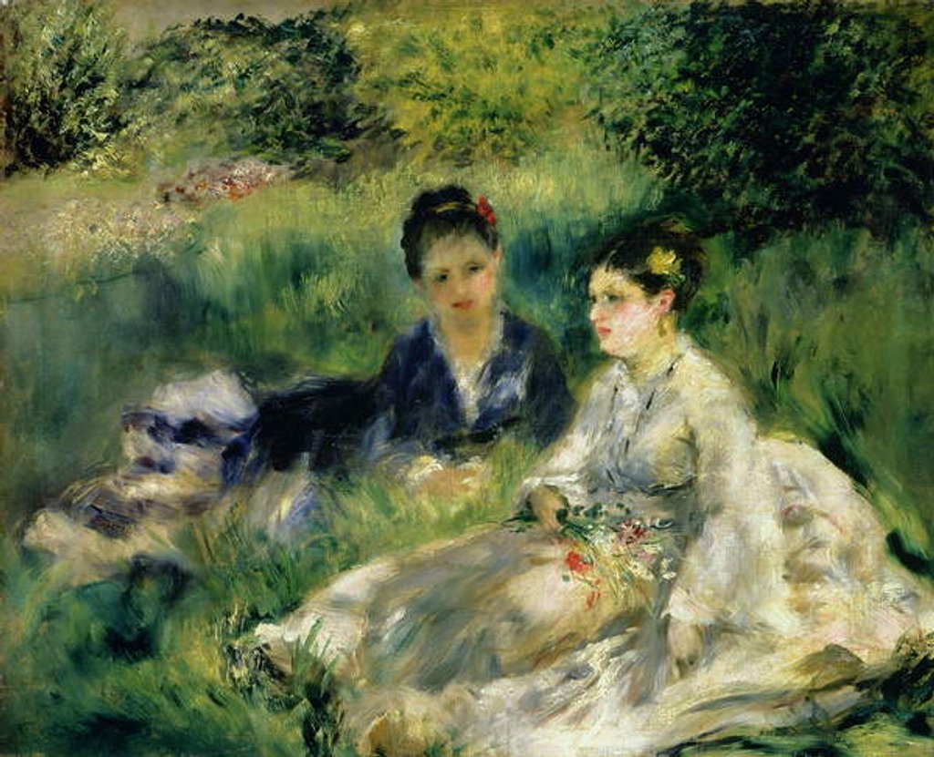 Detail of Two Women in the Park, 1875 by Pierre Auguste Renoir