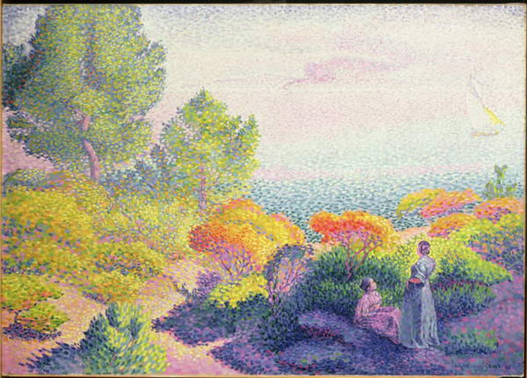Detail of Landscape with Two Women, 1895 by Henri-Edmond Cross