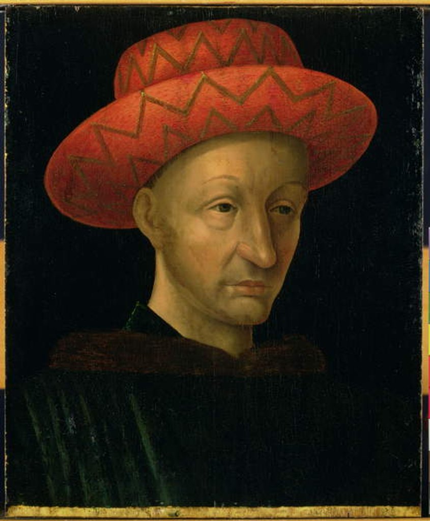 Detail of Portrait of Charles VII by Jean Fouquet