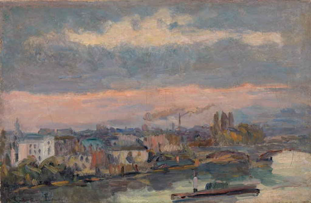 Detail of Along the Seine, before 1926 by Albert-Charles Lebourg