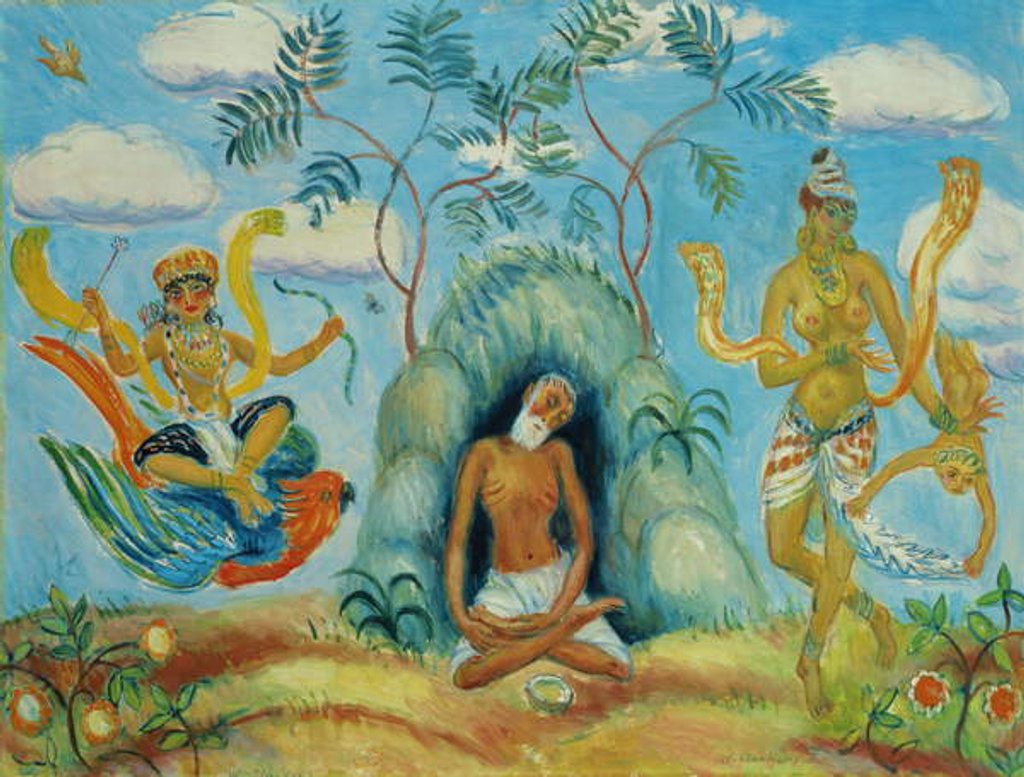 Detail of Krishna and Foolish Maidens by William James Glackens