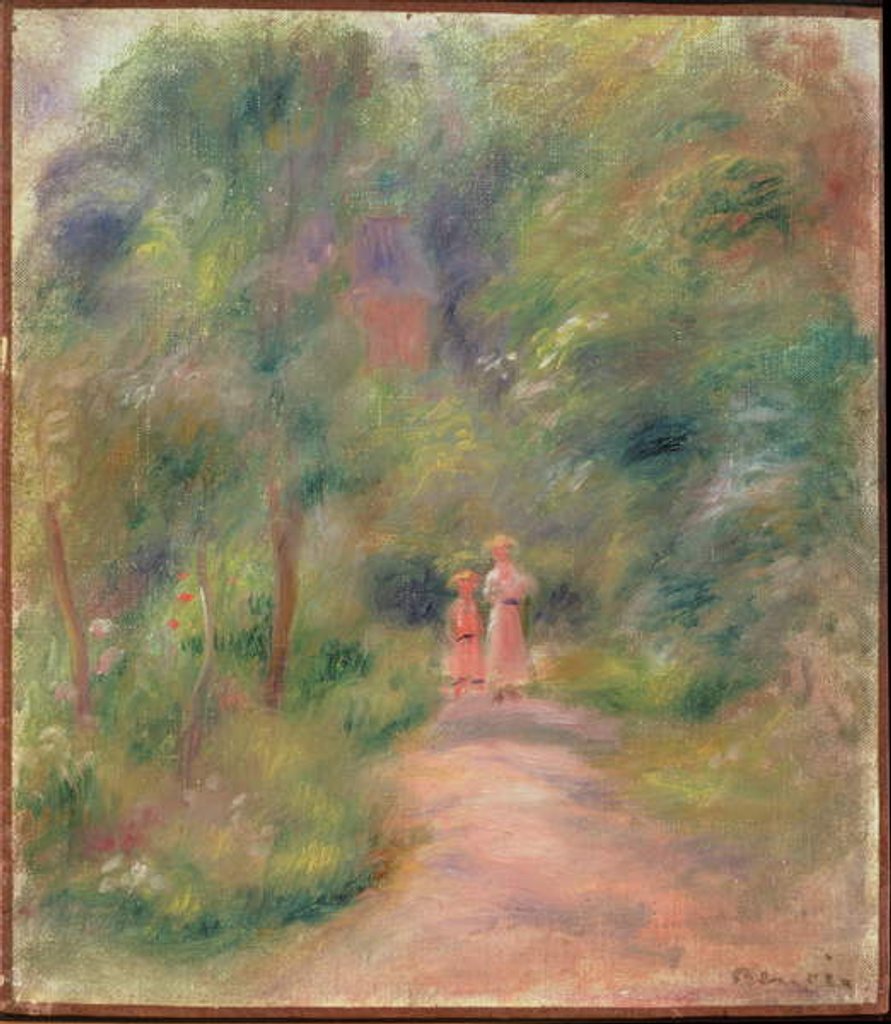 Detail of Two Figures in a Lane, 1906 by Pierre Auguste Renoir