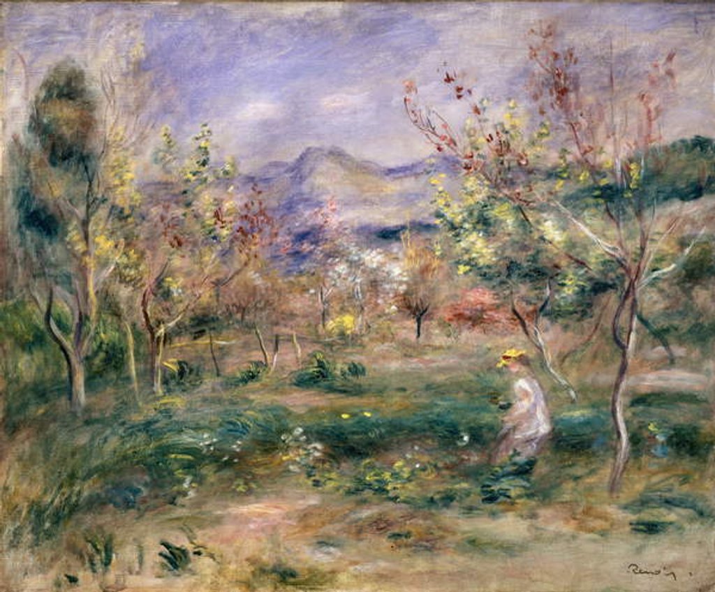 Detail of Orchard in Spring by Pierre Auguste Renoir
