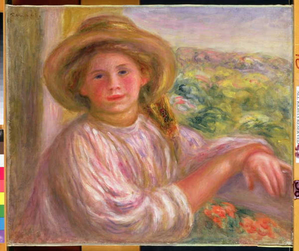 Detail of Girl on a Balcony at Cagnes, 1911 by Pierre Auguste Renoir