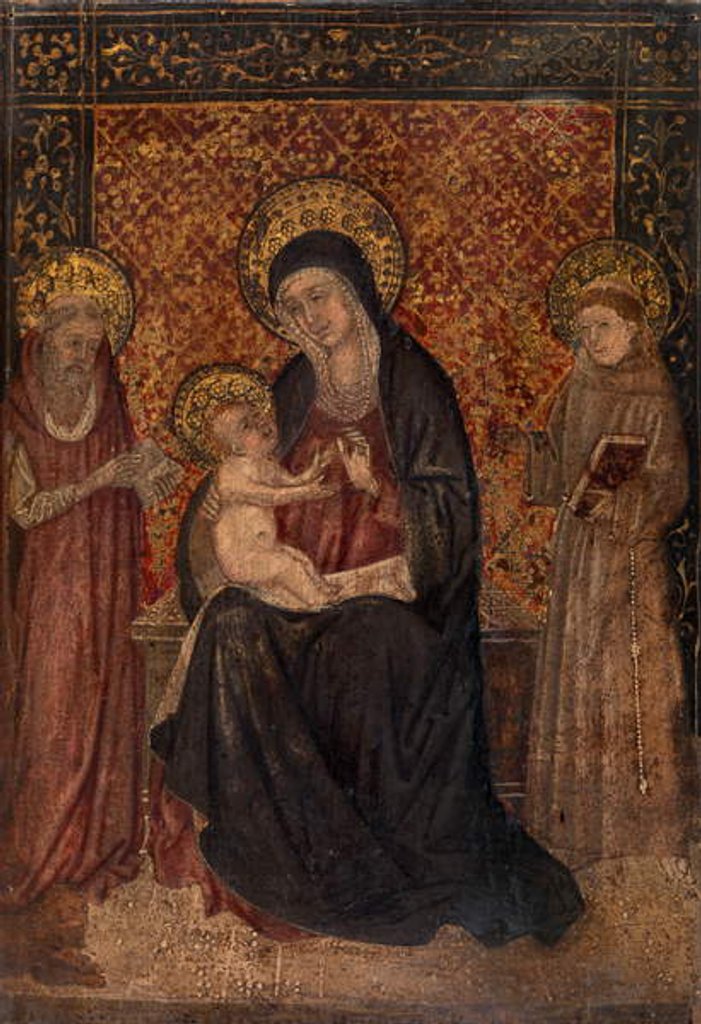 Detail of Madonna and Child with Saints by Italian School
