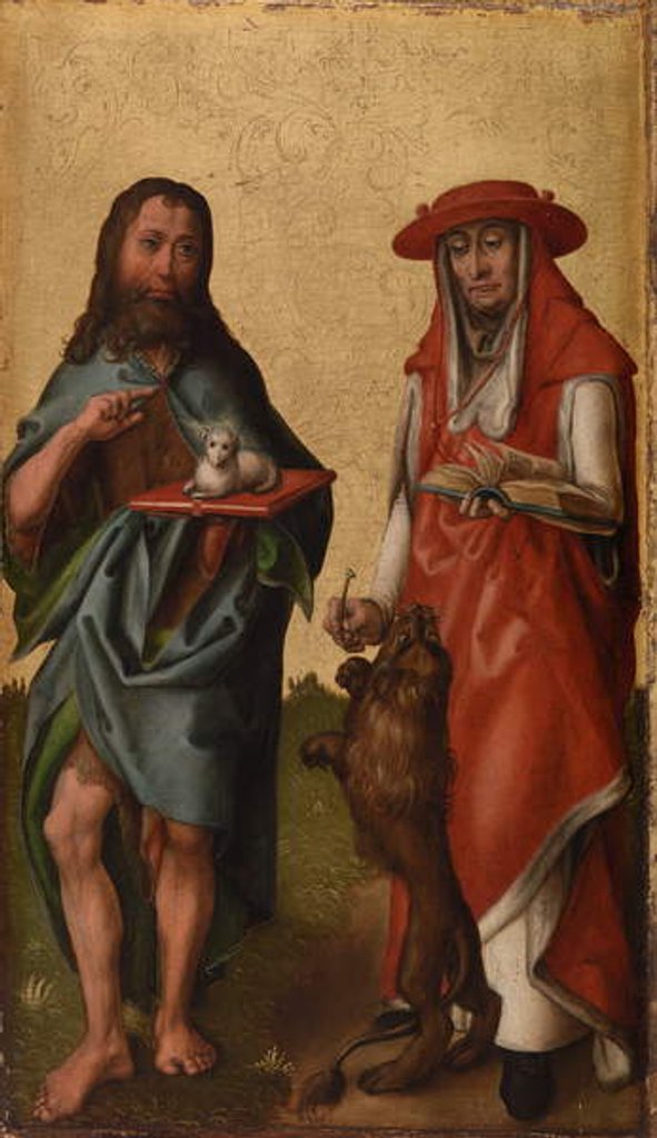 Detail of St. John the Baptist and St. Jerome by German School