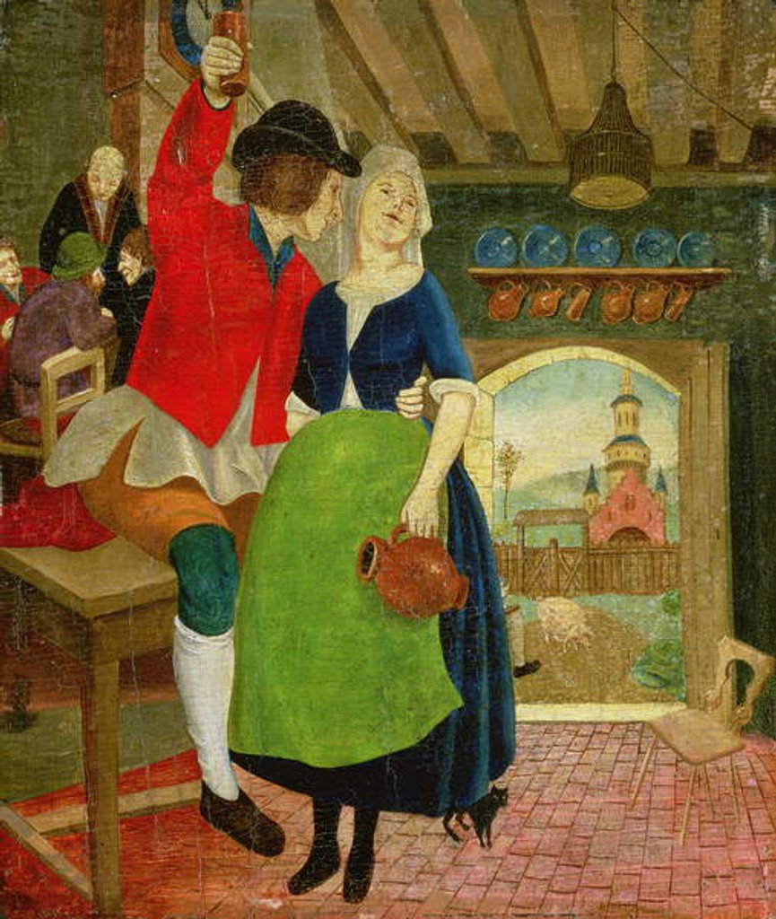 Detail of Tavern scene by French School